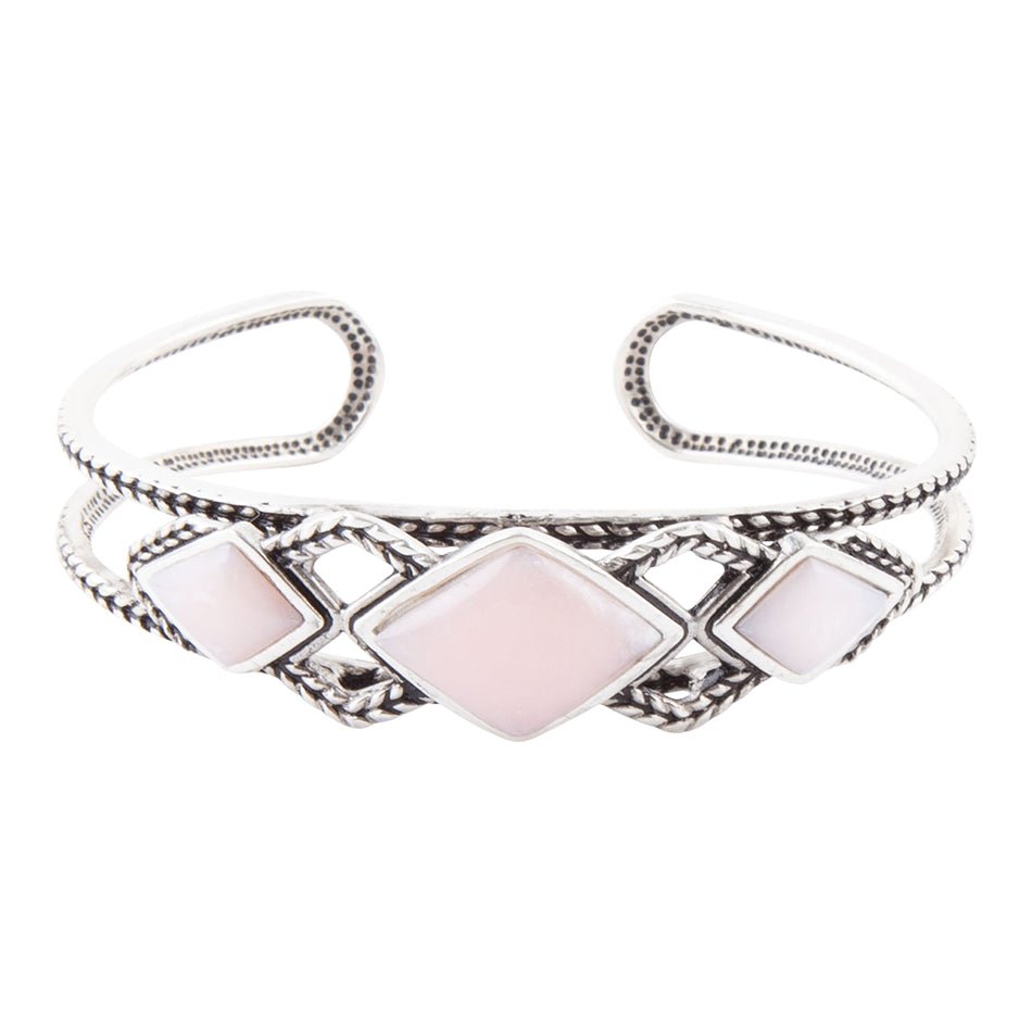 Pink Opal and Sterling Silver Cuff Bracelet | Bracelets | Wiccan Center