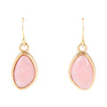 Pink Opal Golden Drop Earrings | Earrings | Wiccan Center