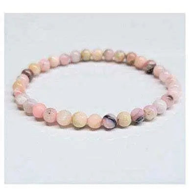 Pink Opal Round Bead Bracelet - Loving Kindness | Bracelets | Wiccan Center