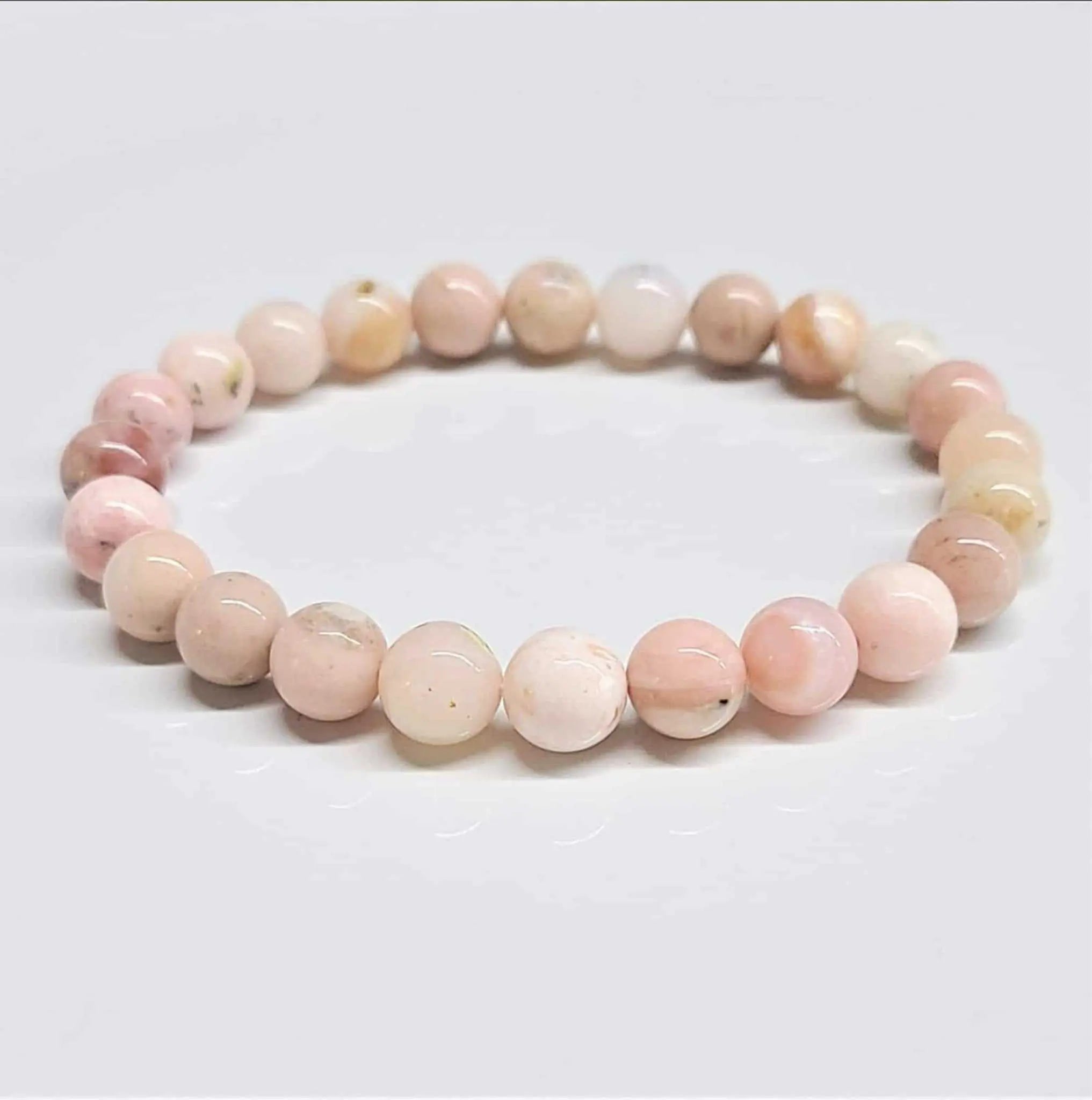 Pink Opal Round Bead Bracelet - Loving Kindness | Bracelets | Wiccan Center