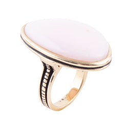 Pink Opal Golden Statement Ring | Rings | Wiccan Center