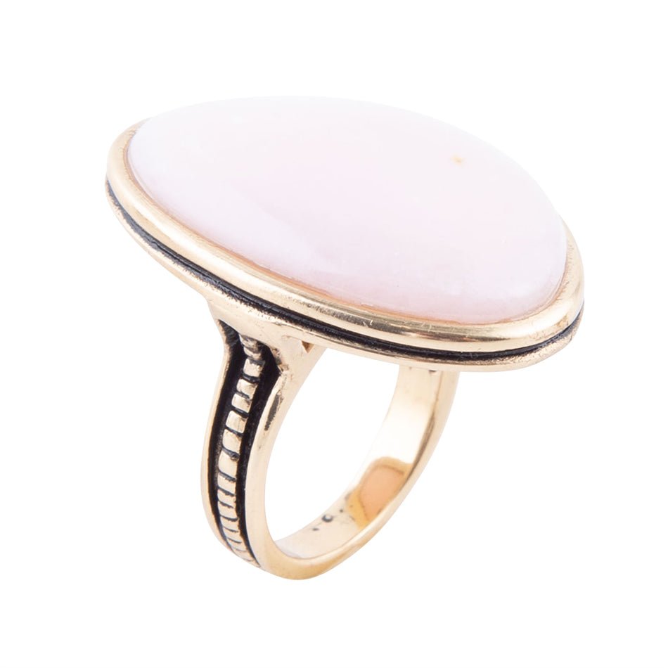 Pink Opal Golden Statement Ring | Rings | Wiccan Center