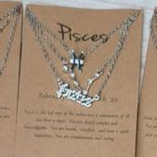 Silver Triple Layered Zodiac Necklace | Necklace | Wiccan Center