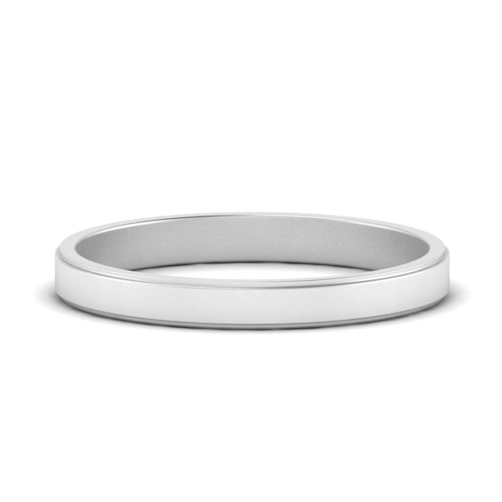 Simple Flat Wedding Band 4MM
