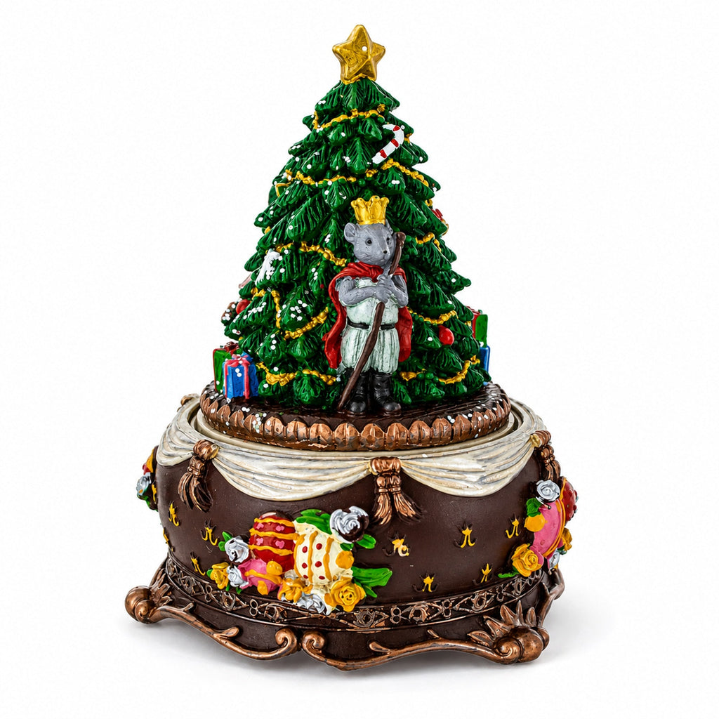 Animated Nutcracker Ballerina Christmas Figurine - Rotating Tree Music Box | Musical Figurines > Ballet | Wiccan Center