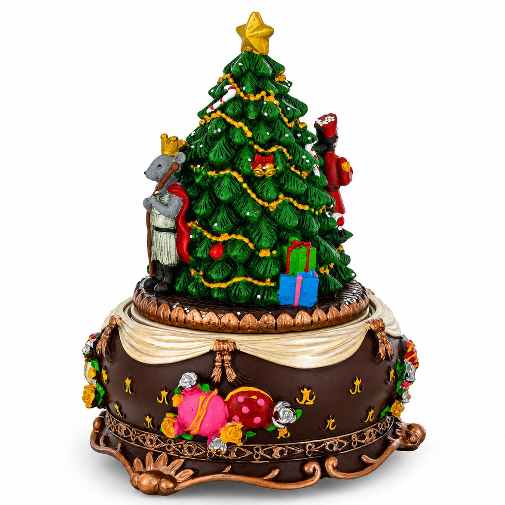 Animated Nutcracker Ballerina Christmas Figurine - Rotating Tree Music Box | Musical Figurines > Ballet | Wiccan Center