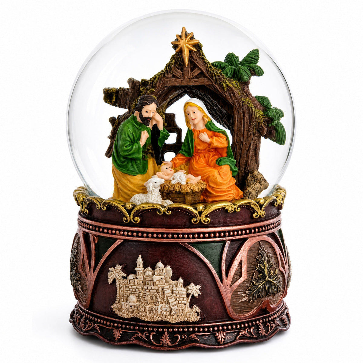 Nativity Serenity Water Snow Globe with "Silent Night" Music Box | Snow Globes > Religious > Nativity | Wiccan Center