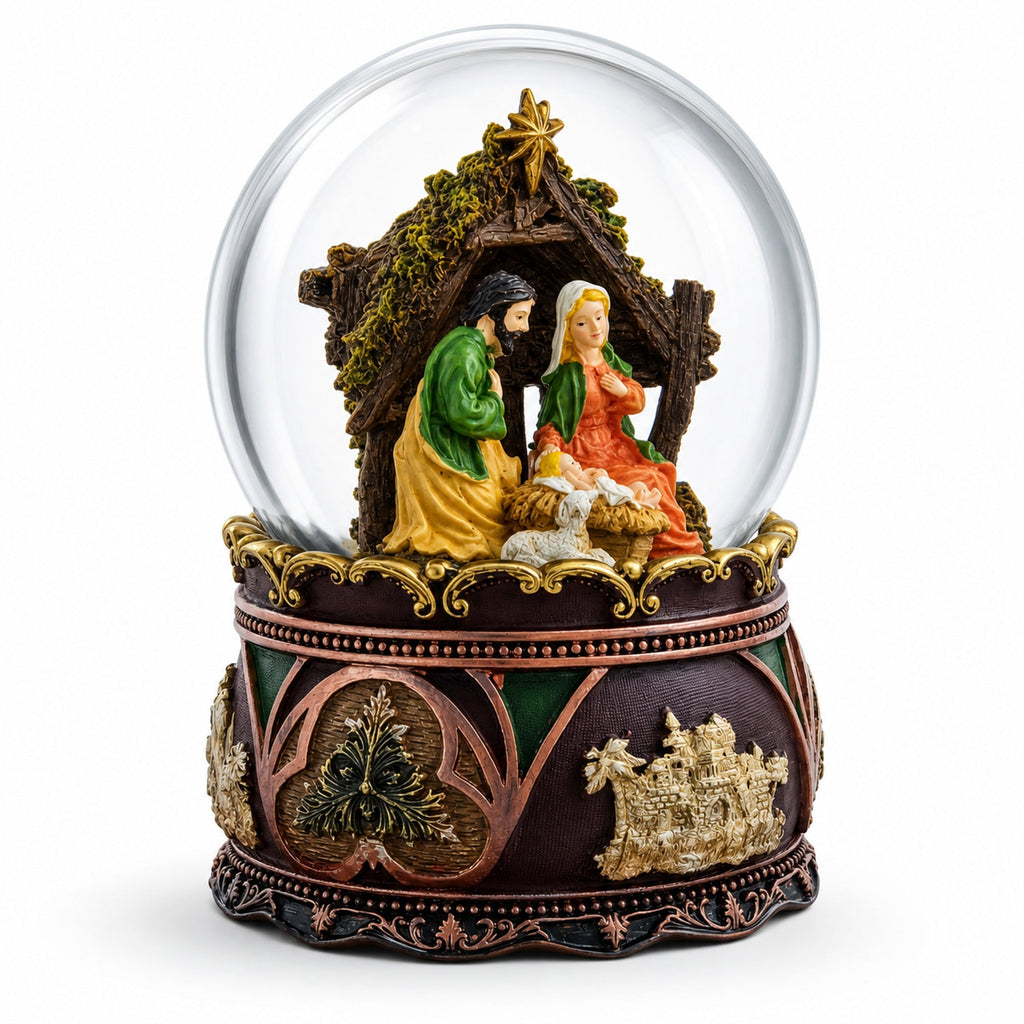 Nativity Serenity Water Snow Globe with "Silent Night" Music Box | Snow Globes > Religious > Nativity | Wiccan Center