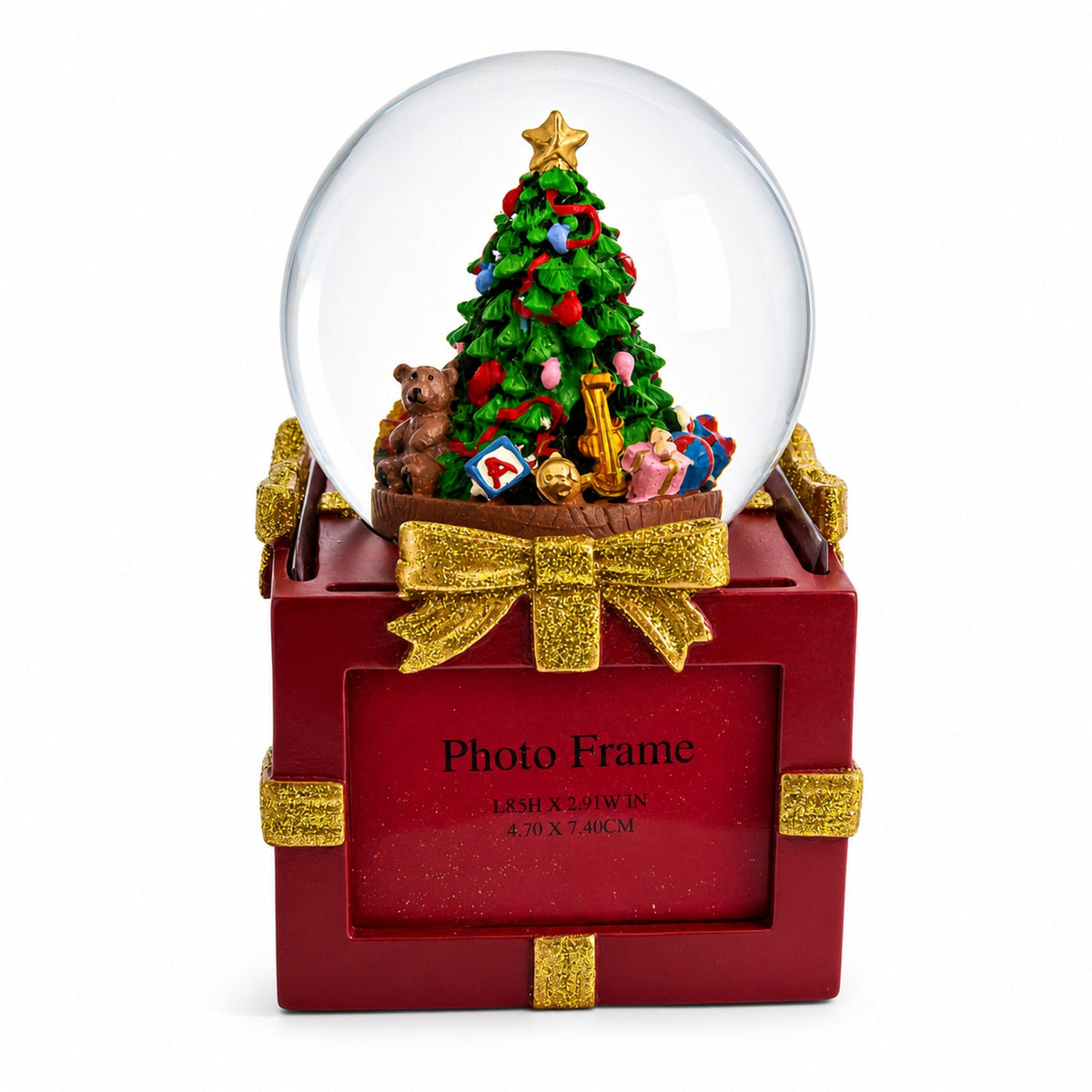 Four-Sided Picture Frame Christmas Tree Musical Water Snow Globe | Snow Globes > Santa | Wiccan Center