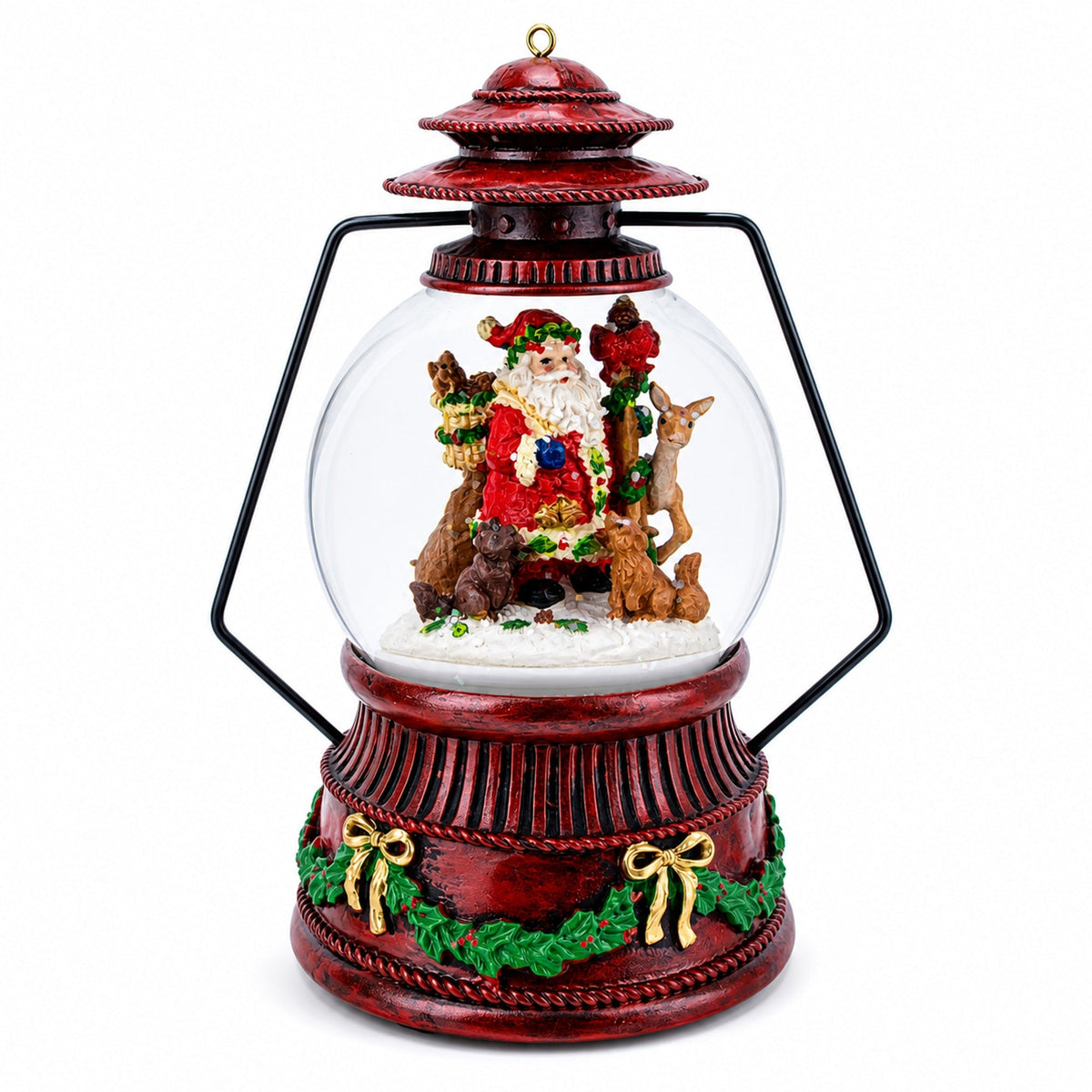 Santa's Wildlife Symphony Illuminated Musical Snow Globe | Snow Globes > Santa | Wiccan Center