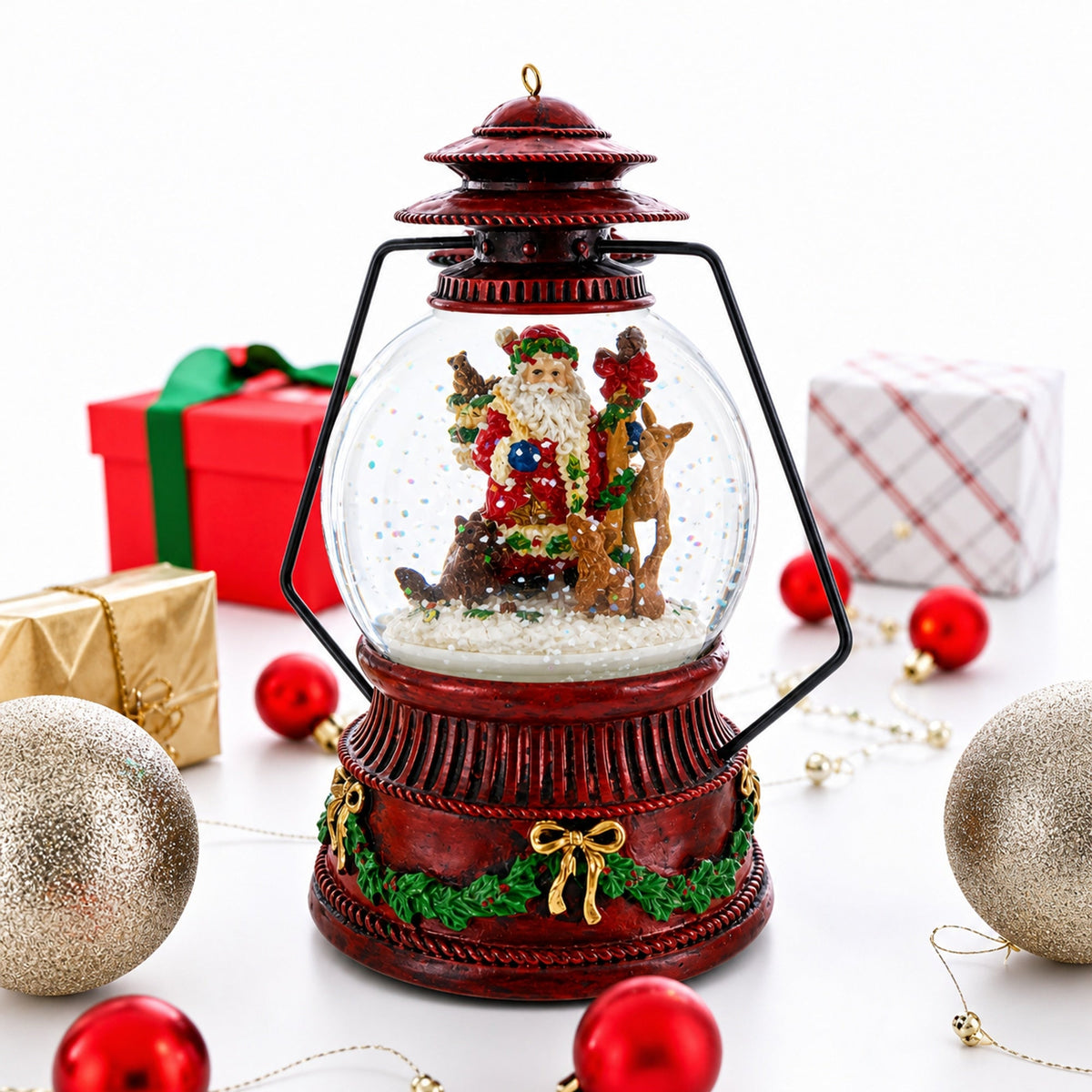 Santa's Wildlife Symphony Illuminated Musical Snow Globe | Snow Globes > Santa | Wiccan Center