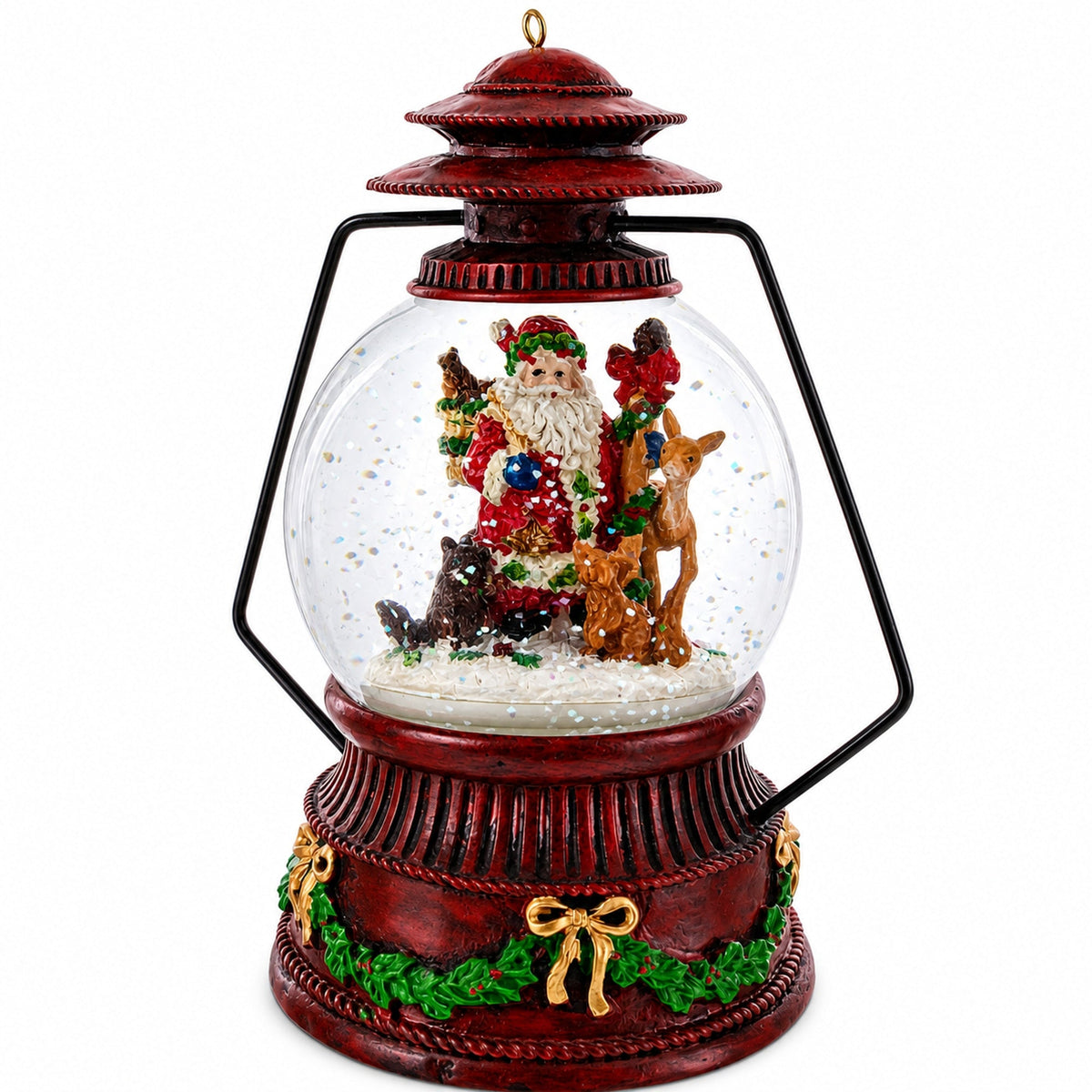 Santa's Wildlife Symphony Illuminated Musical Snow Globe | Snow Globes > Santa | Wiccan Center