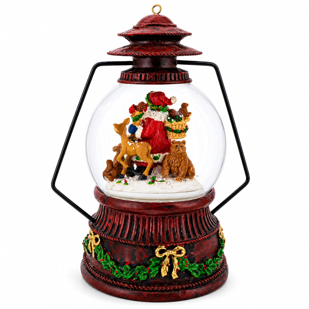 Santa's Wildlife Symphony Illuminated Musical Snow Globe | Snow Globes > Santa | Wiccan Center