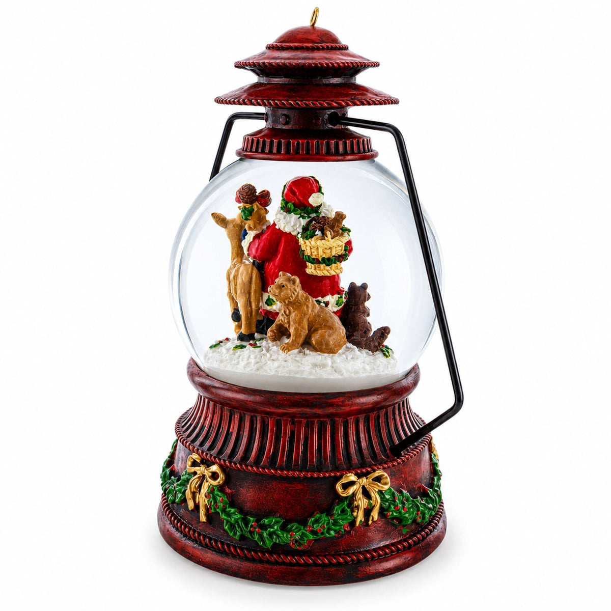 Santa's Wildlife Symphony Illuminated Musical Snow Globe | Snow Globes > Santa | Wiccan Center