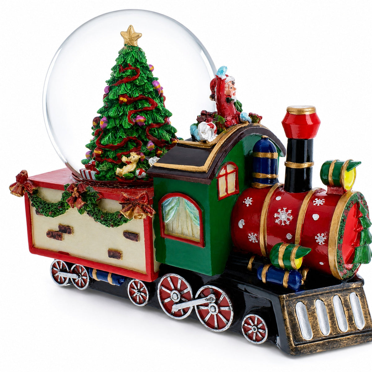Children Riding Train Musical Christmas Water Snow Globe | Snow Globes > Trains > Musical Figurines | Wiccan Center