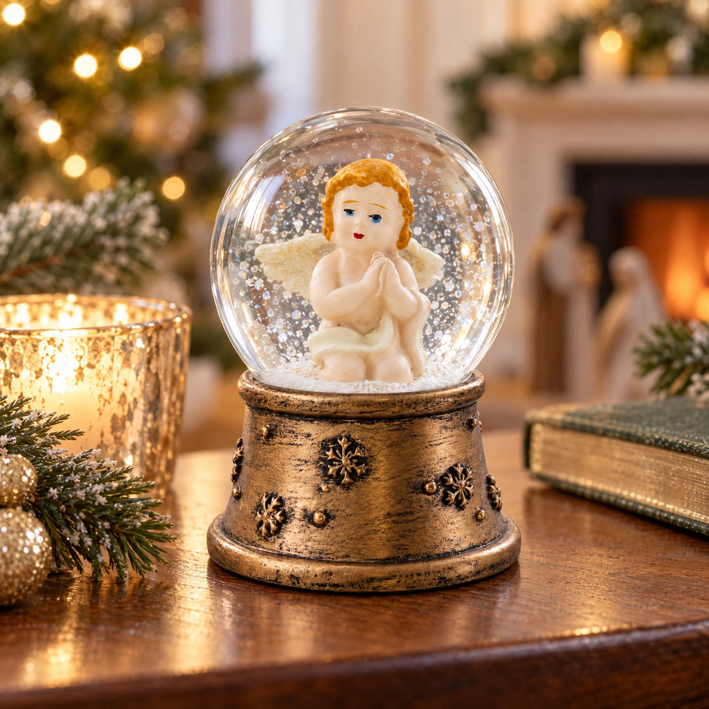 Golden Angel Mini Water Snow Globe | Snow Globes > Religious > Nativity | Wiccan Center
