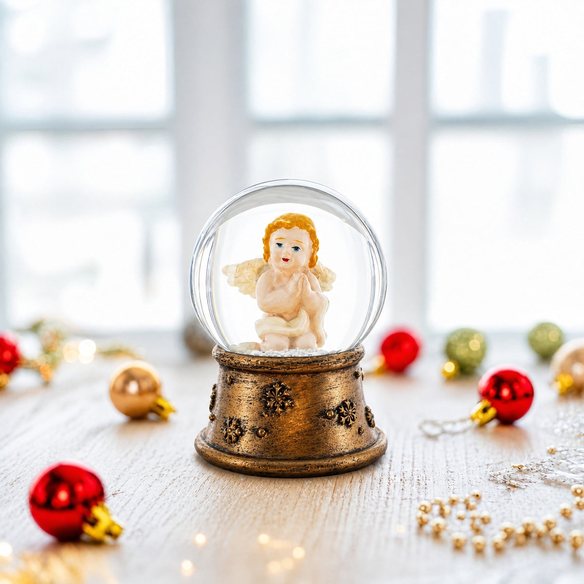 Golden Angel Mini Water Snow Globe | Snow Globes > Religious > Nativity | Wiccan Center