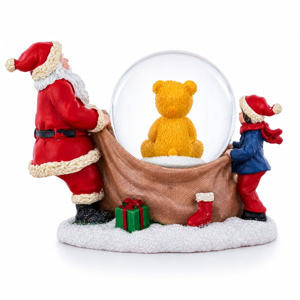 Santa's Teddy Surprise Mini Water Snow Globe | Snow Globes > Santa | Wiccan Center