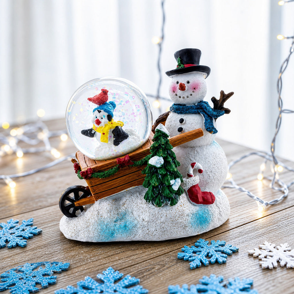 Snowman, Penguin and Cardinal Mini Water Snow Globe | Snow Globes > Snowmen | Wiccan Center