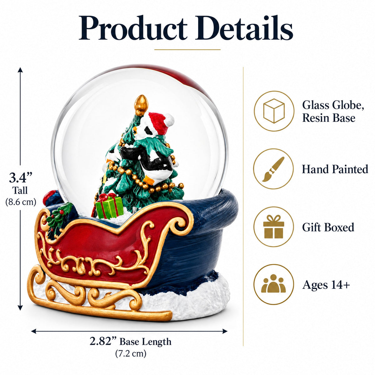 Penguin Sleigh Ride Mini Water Snow Globe | Snow Globes > Animals | Wiccan Center
