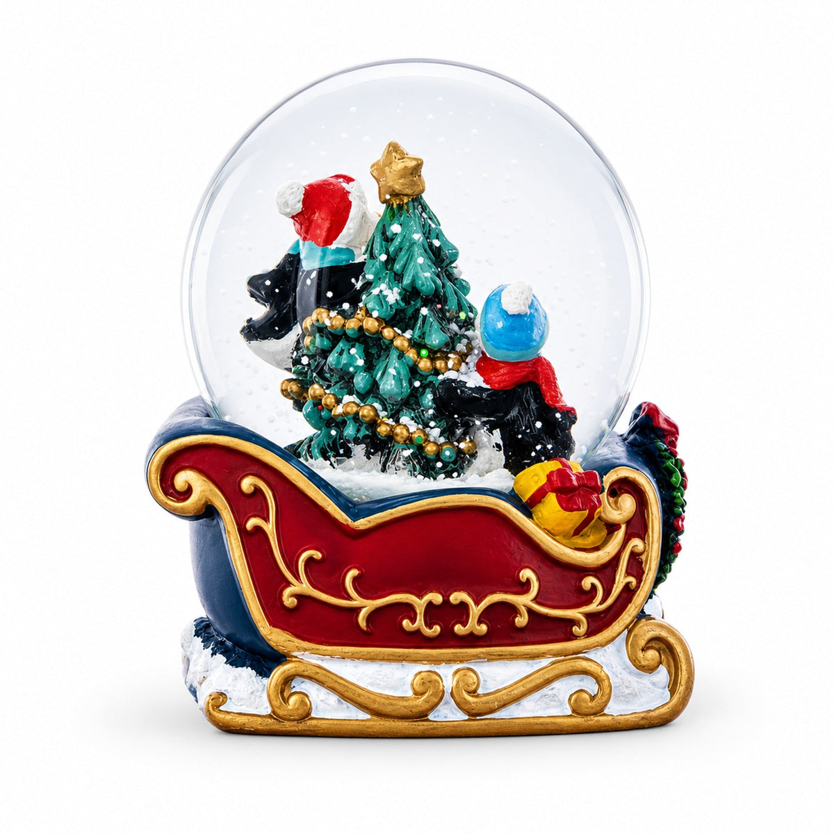 Penguin Sleigh Ride Mini Water Snow Globe | Snow Globes > Animals | Wiccan Center