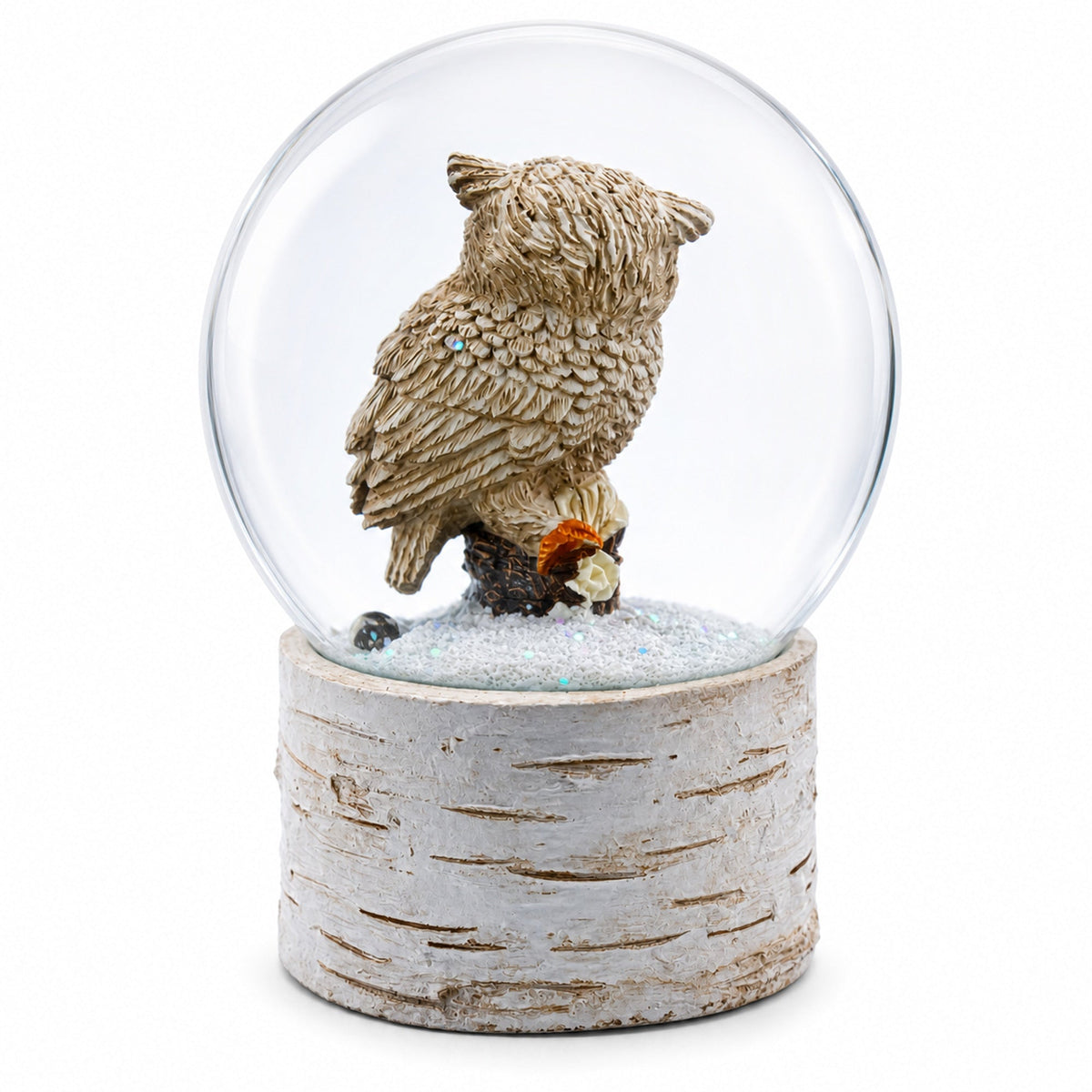 Owl Perched on Tree Branch Musical Water Snow Globe | Snow Globes > Animals | Wiccan Center