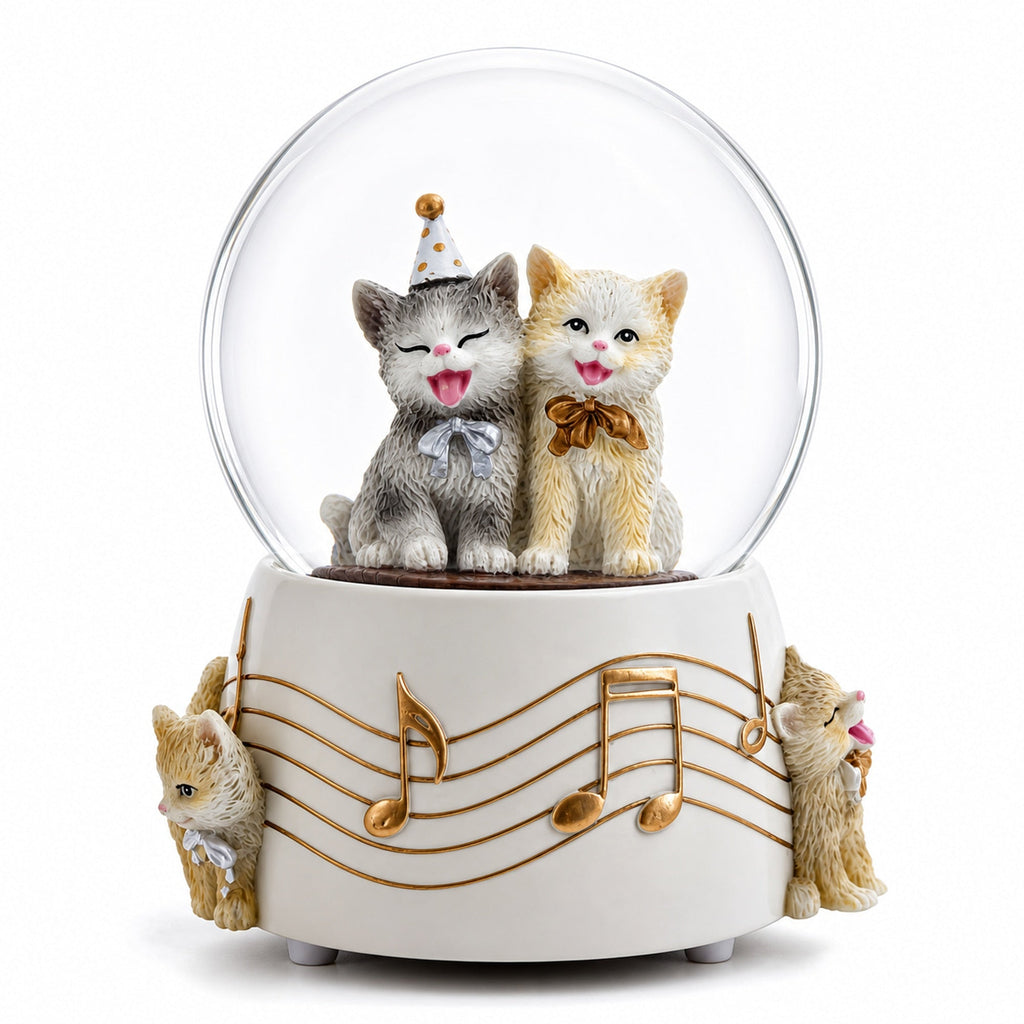 Cats Party Musical Water Snow Globe | Snow Globes > Animals | Wiccan Center