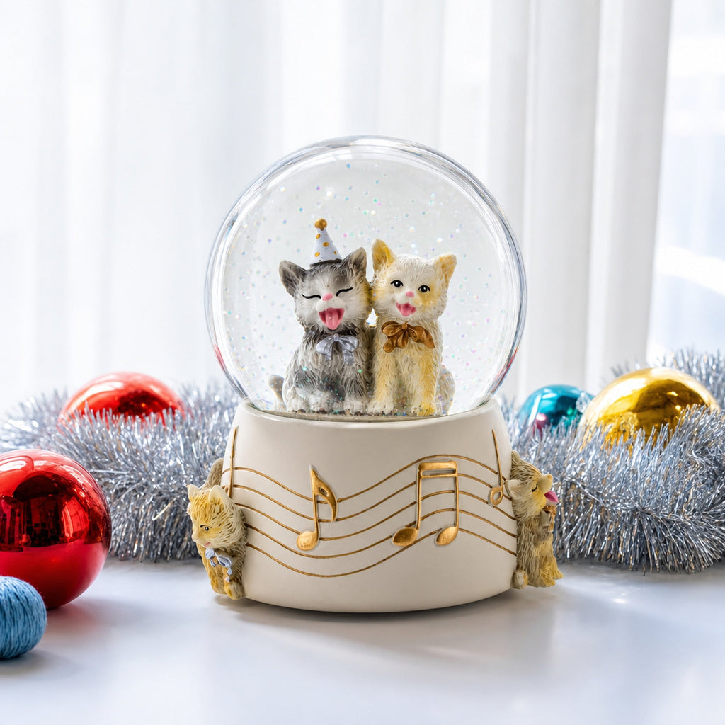 Cats Party Musical Water Snow Globe | Snow Globes > Animals | Wiccan Center