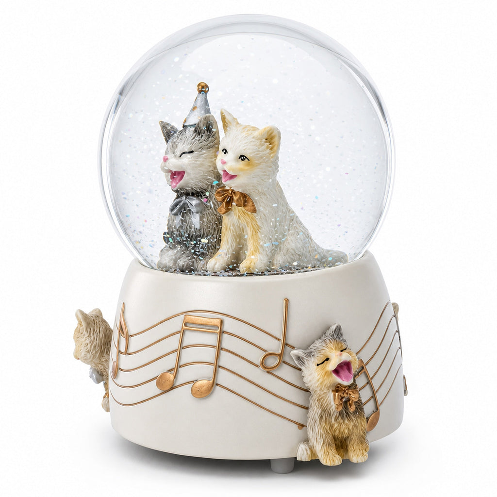 Cats Party Musical Water Snow Globe | Snow Globes > Animals | Wiccan Center