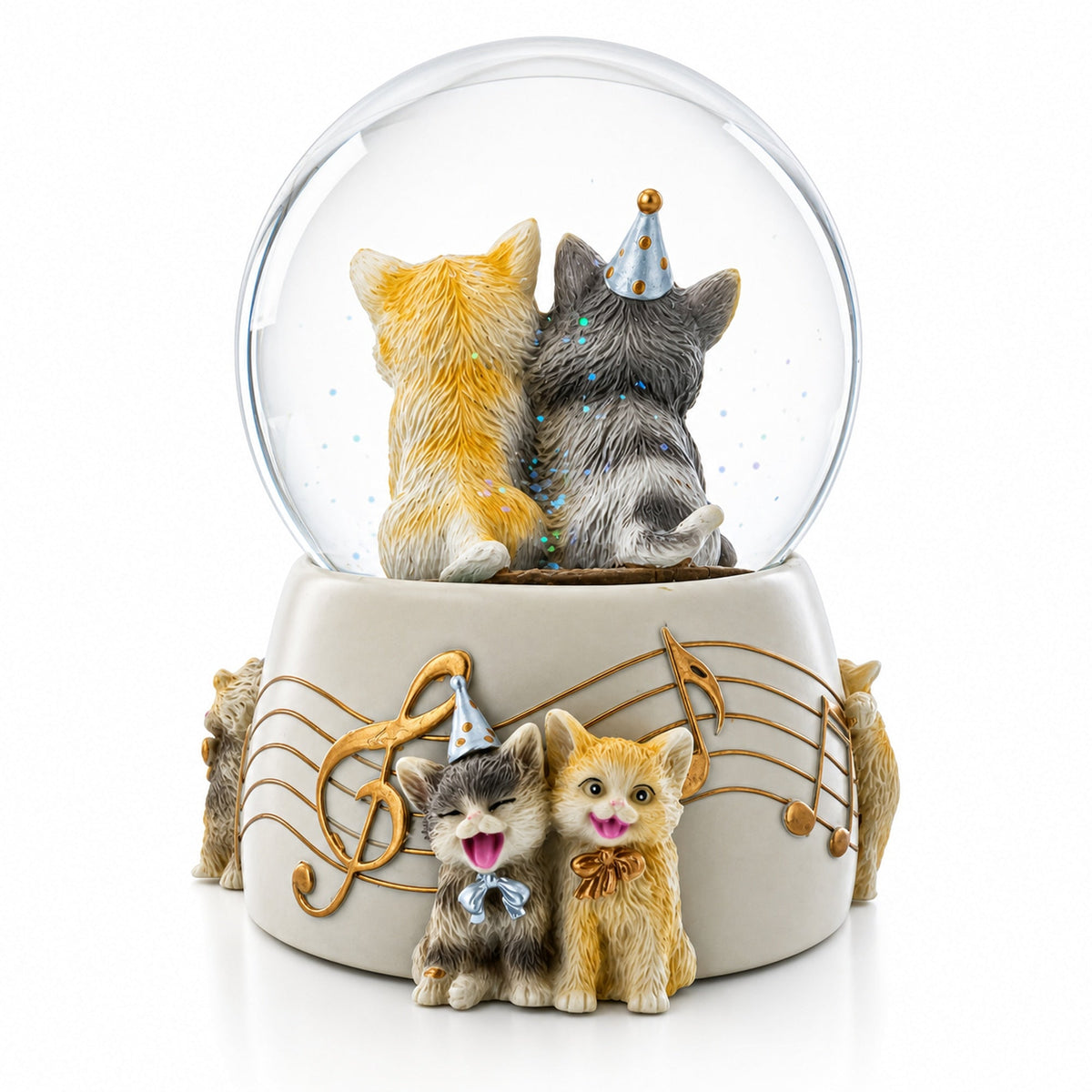 Cats Party Musical Water Snow Globe | Snow Globes > Animals | Wiccan Center