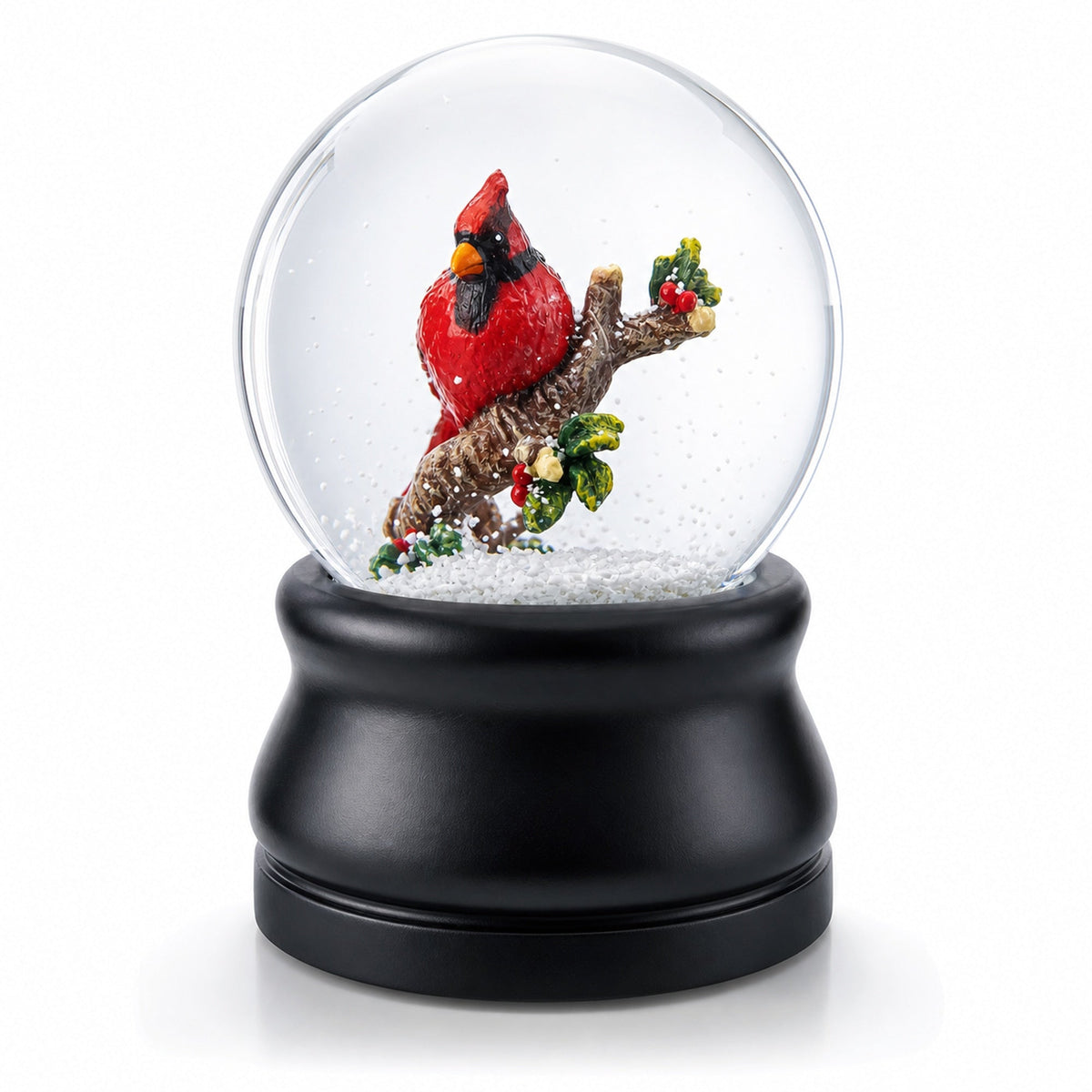 Red Cardinal on a Branch Musical Water Snow Globe | Snow Globes > Animals | Wiccan Center