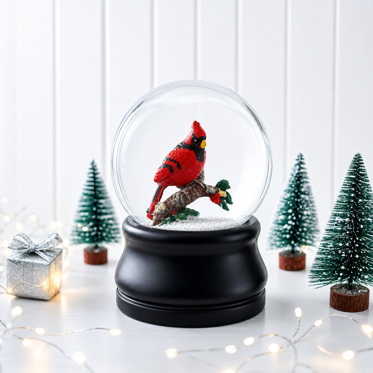 Red Cardinal on a Branch Musical Water Snow Globe | Snow Globes > Animals | Wiccan Center