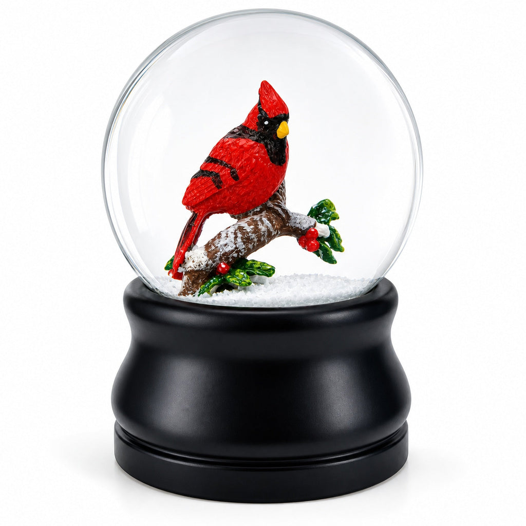 Red Cardinal on a Branch Musical Water Snow Globe | Snow Globes > Animals | Wiccan Center