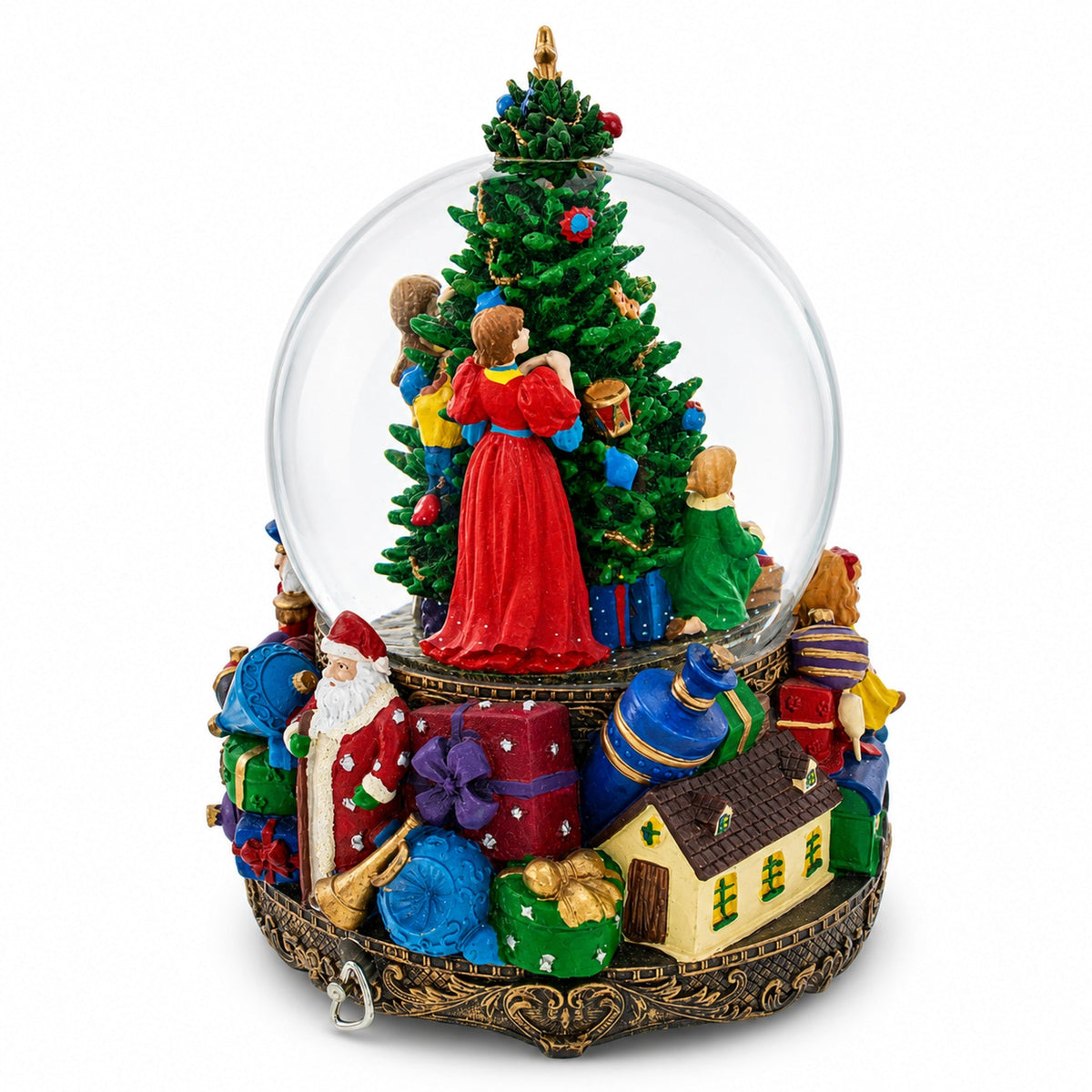Children Decorating Tree LED Musical Water Snow Globe | Snow Globes > Santa | Wiccan Center
