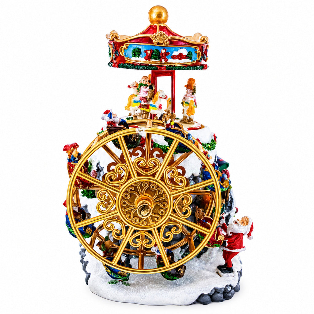Musical Christmas Figurine with Rotating Motion | Musical Figurines > Carousels | Wiccan Center