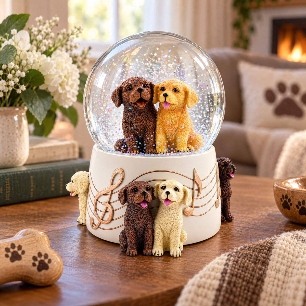 Dogs Party Musical Water Snow Globe | Snow Globes > Animals | Wiccan Center