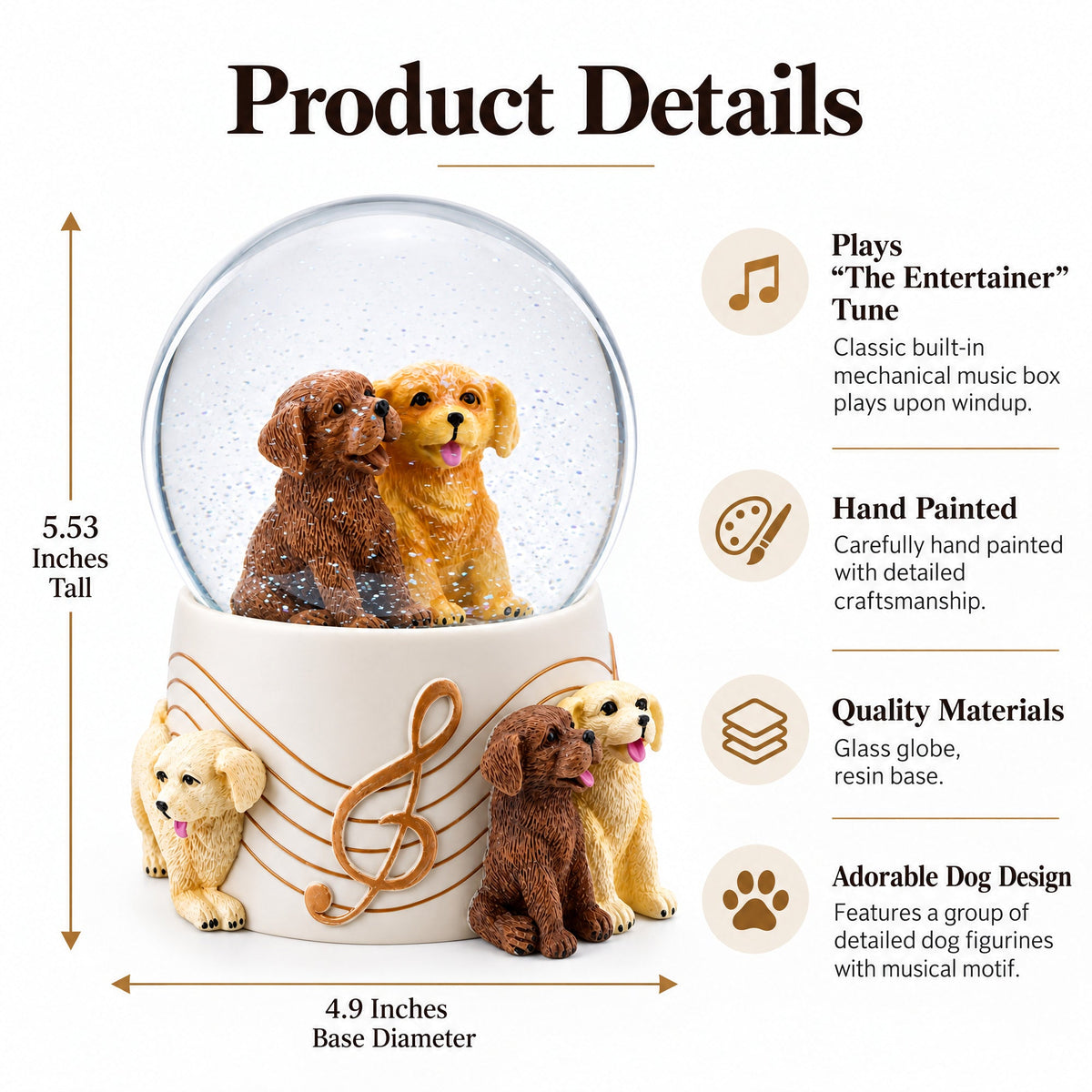 Dogs Party Musical Water Snow Globe | Snow Globes > Animals | Wiccan Center