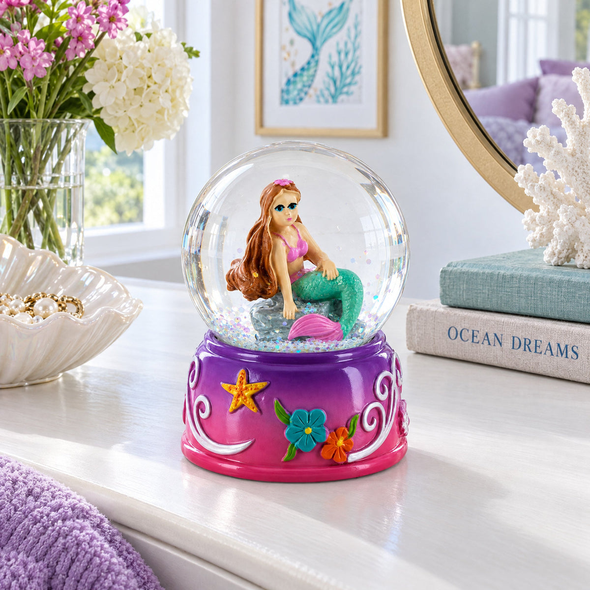 Enchanting Mermaid Oasis Miniature Water Globe | Snow Globes > Fairy Tales | Wiccan Center