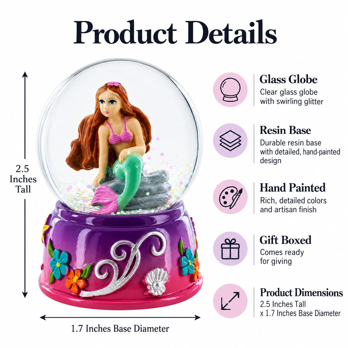 Enchanting Mermaid Oasis Miniature Water Globe | Snow Globes > Fairy Tales | Wiccan Center