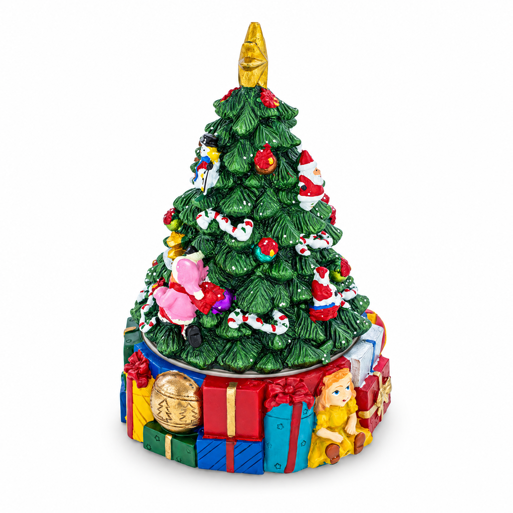 Animated Musical Christmas Tree Figurine - Rotating Deck the Halls Music Box | Musical Figurines > Christmas Trees | Wiccan Center