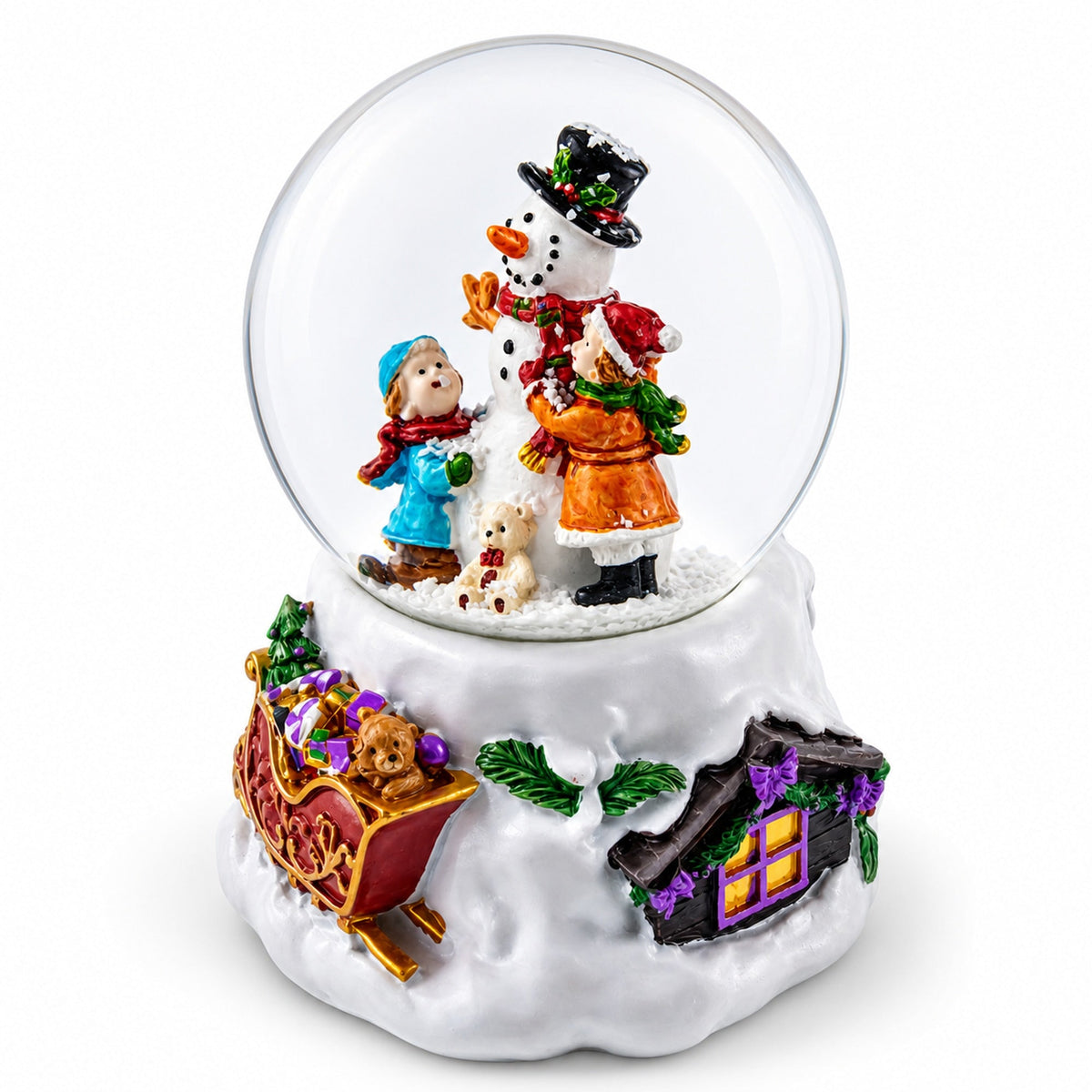 Snowman Embrace Musical Water Snow Globe | Musical Figurines > Snowmen | Wiccan Center