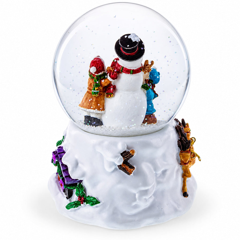 Snowman Embrace Musical Water Snow Globe | Musical Figurines > Snowmen | Wiccan Center