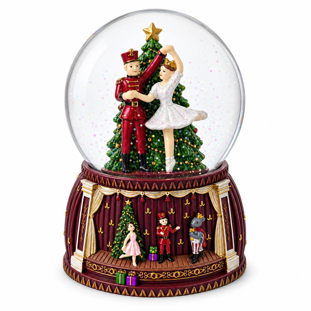 Dancing Nutcracker and Ballerina Musical Water Snow Globe | Snow Globes > Nutcrackers | Wiccan Center