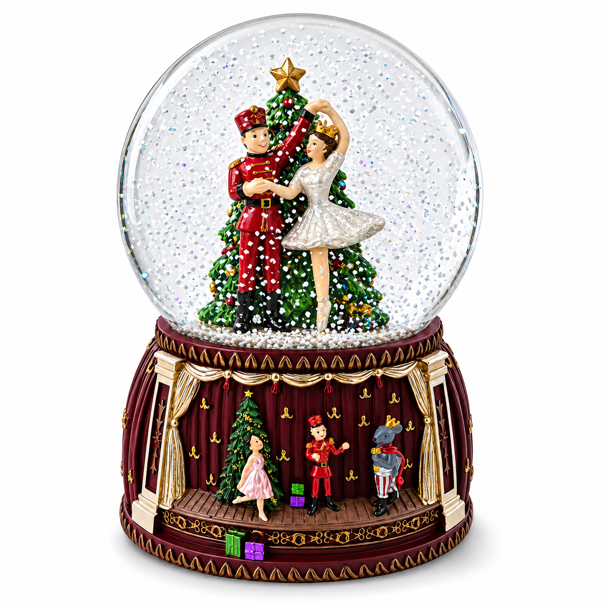 Dancing Nutcracker and Ballerina Musical Water Snow Globe | Snow Globes > Nutcrackers | Wiccan Center