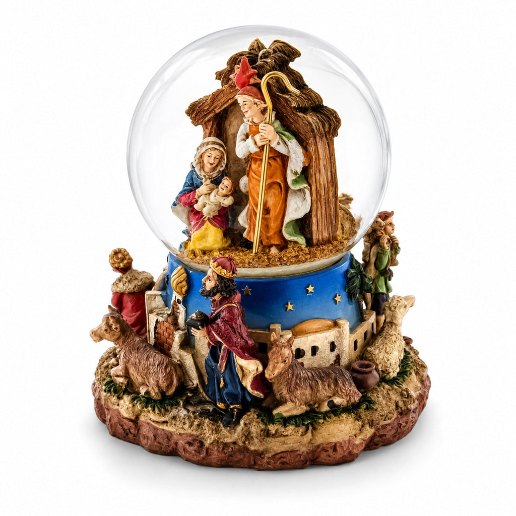 Regal Gift Bearers Nativity Scene Musical Water Snow Globe | Snow Globes > Religious > Nativity | Wiccan Center