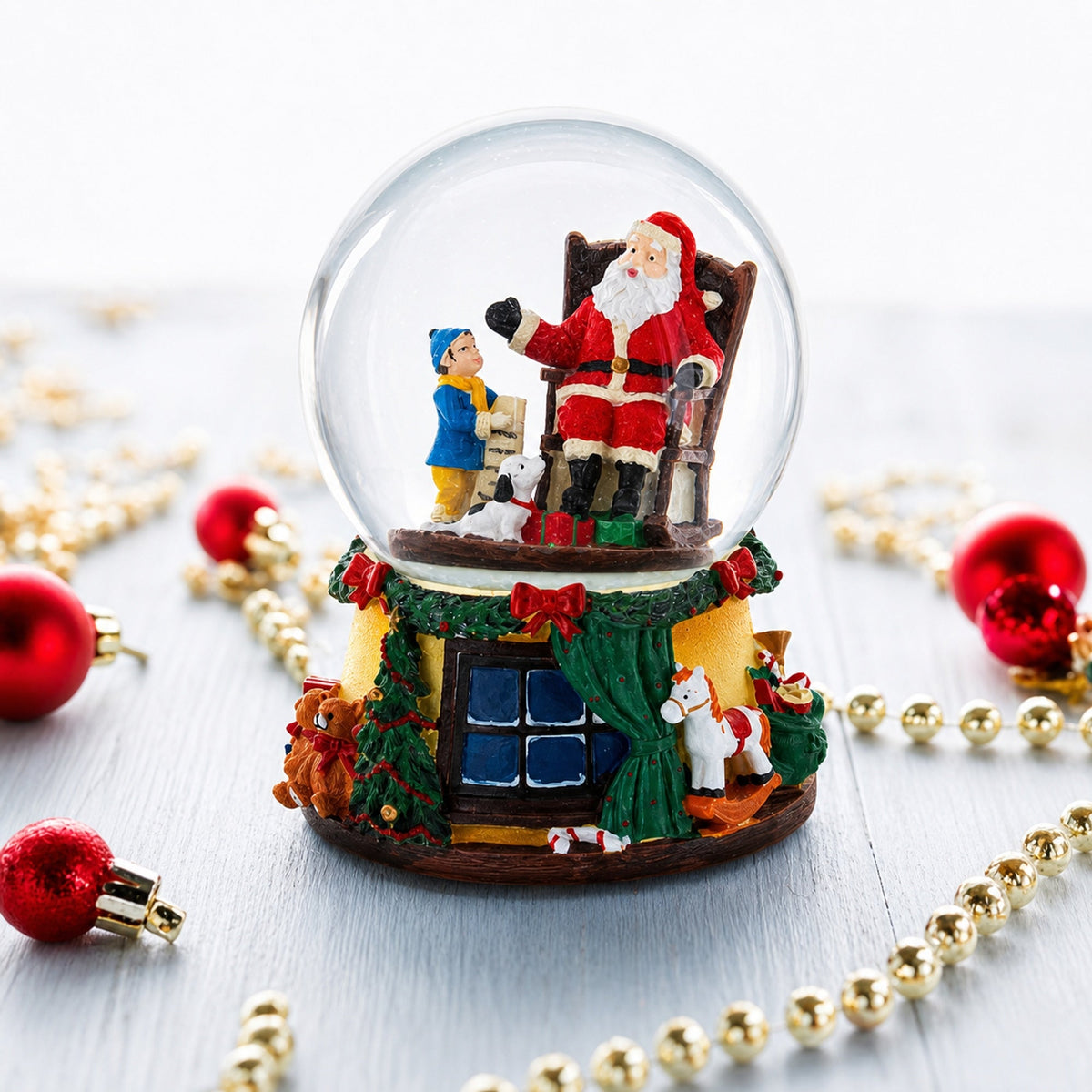 Gift List for Santa Musical Water Snow Globe | Snow Globes > Santa | Wiccan Center