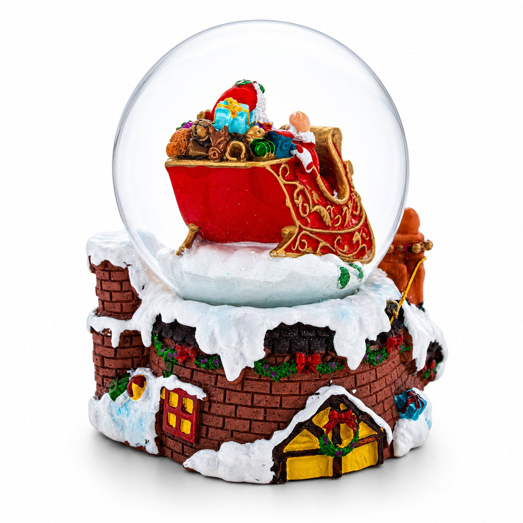 Santa Delivering Gifts Musical Christmas Water Snow Globe | Snow Globes > Santa | Wiccan Center