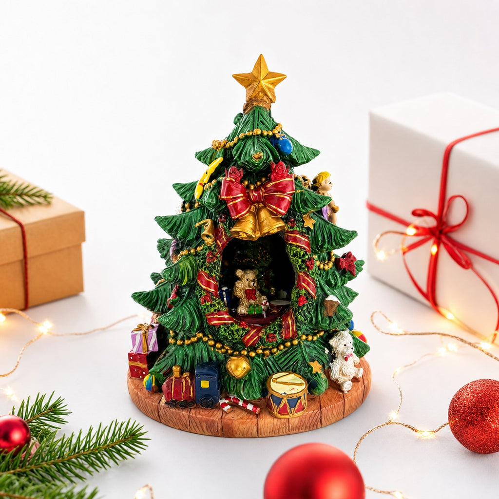 Tabletop Tree Spinning Musical Christmas Figurine | Musical Figurines > Tabletop Christmas Trees | Wiccan Center