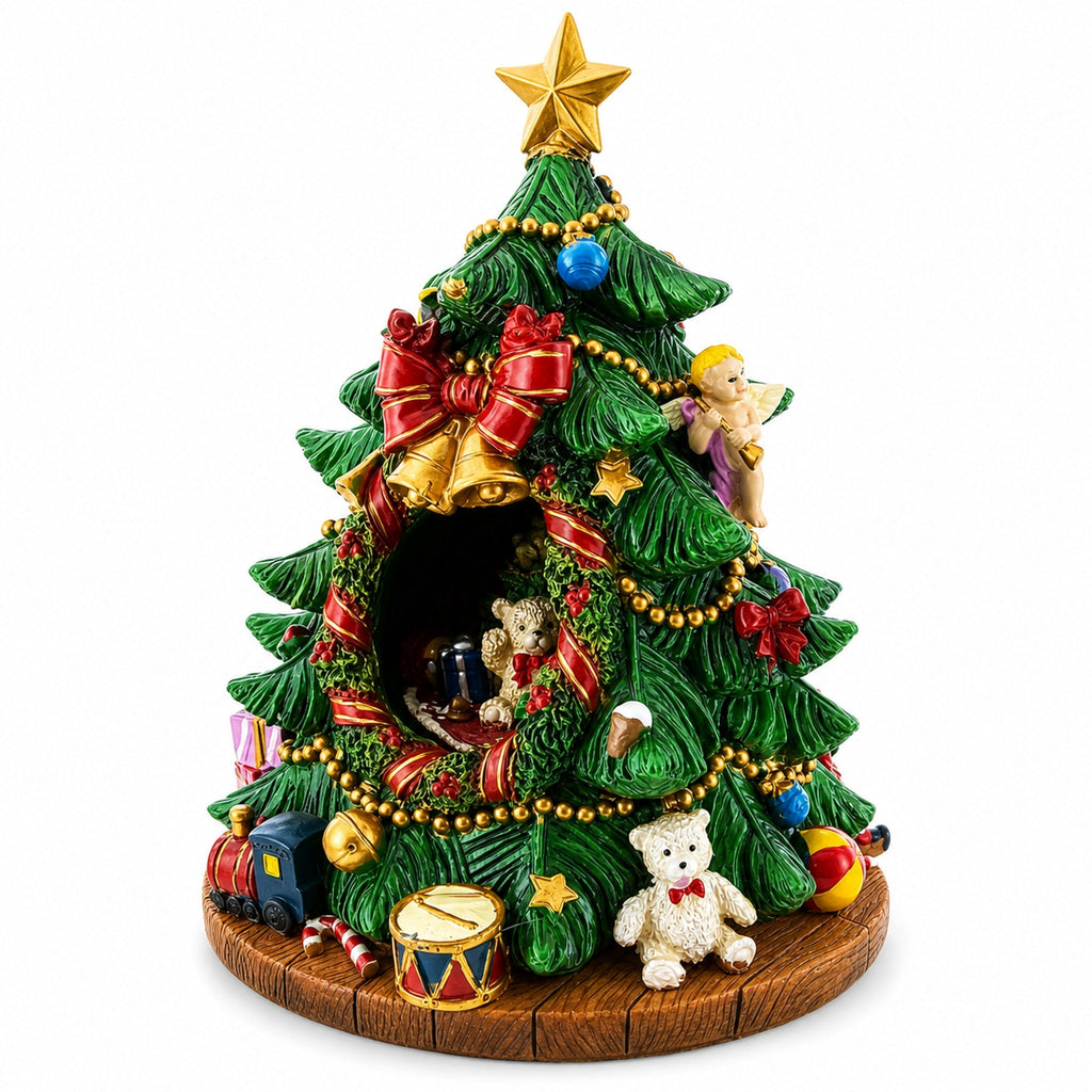 Tabletop Tree Spinning Musical Christmas Figurine | Musical Figurines > Tabletop Christmas Trees | Wiccan Center