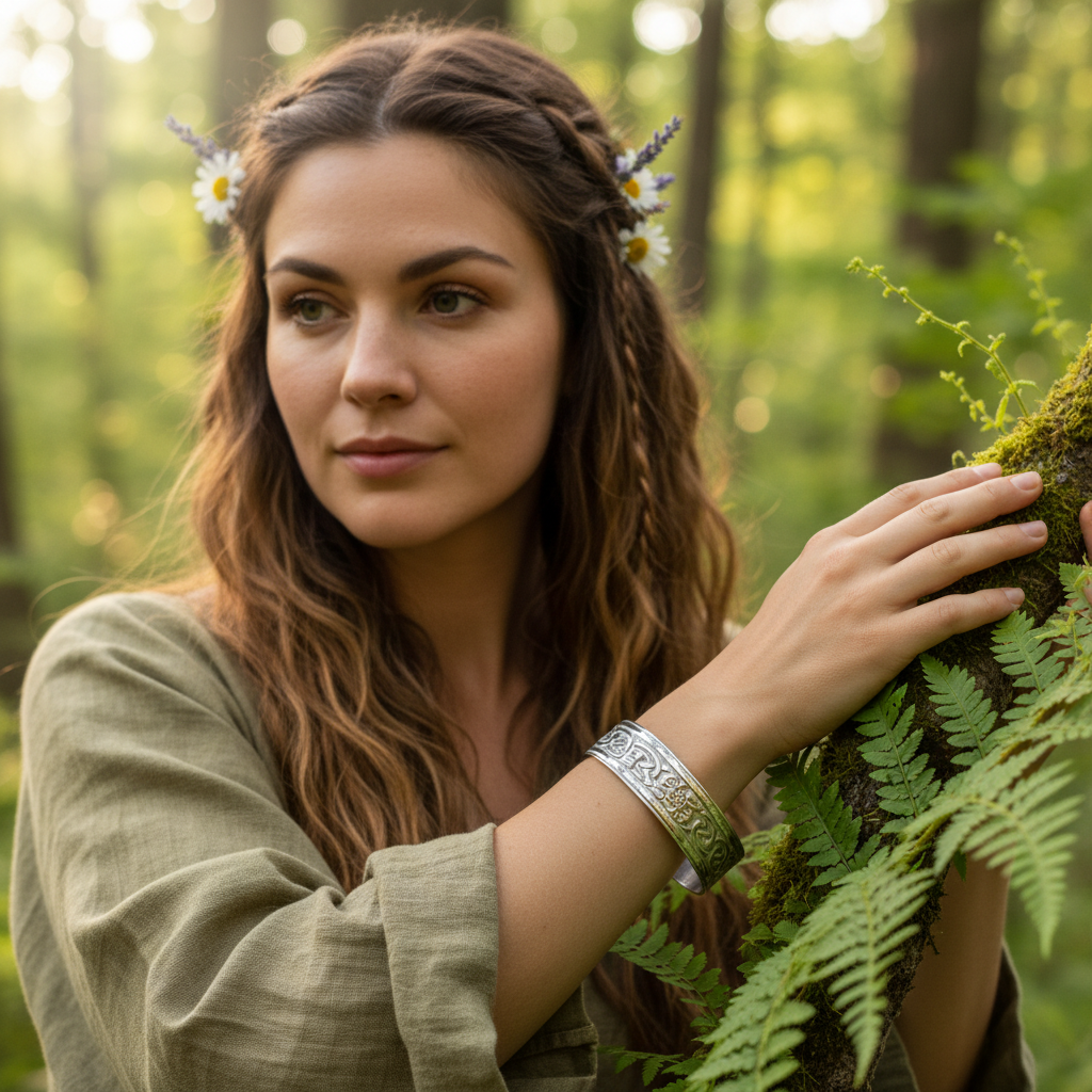 Thistle Pewter Cuff Bracelet - Handmade in Scotland | Cuff Bracelet | Wiccan Center